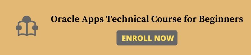 Oracle Apps Technical Training