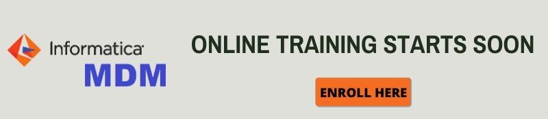 INFORMATICA MDM ONLINE TRAINING