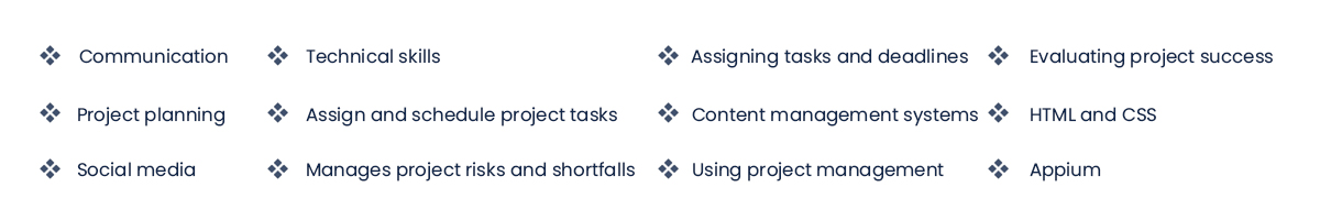 Digital Project Manager Program skills covered